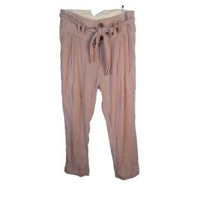 Free People Womens Pants 4 Rumors Yarn Dye Harem Textured High Waist